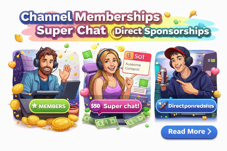 Channel Memberships, Super Chat, and Direct Sponsorships