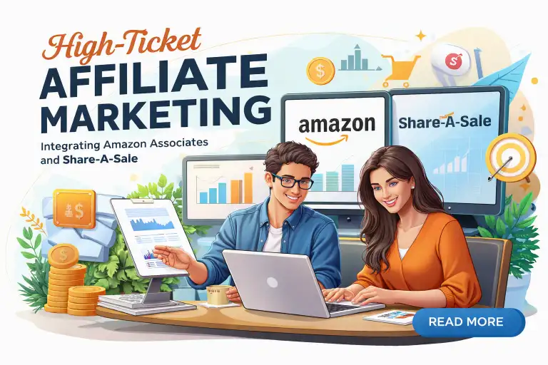 High Ticket Affiliate Marketing Integrating Amazon Associates and Share A Sale