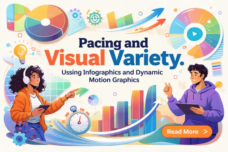 Pacing and Visual Variety Using Infographics and Dynamic Motion Graphics